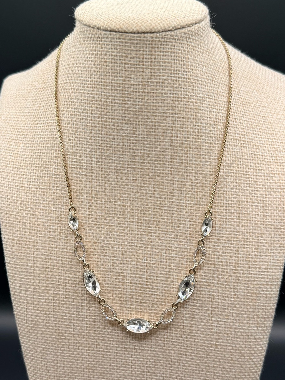 Givenchy Women's Gold-Tone Crystal Frontal Necklace